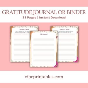 Purple Gratitude Journal Or Binder