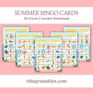 Summer Bingo Cards