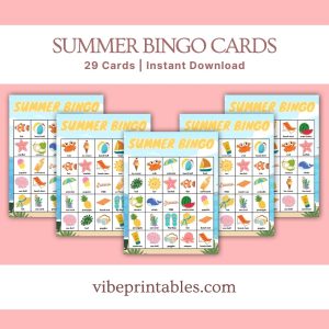 Summer Bingo Cards