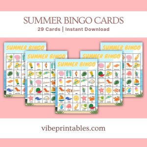 Summer Bingo Cards