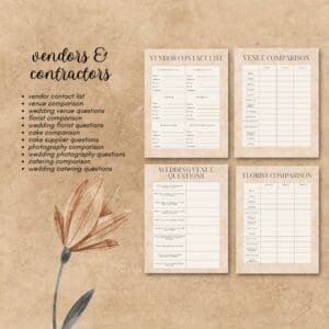 BEIGE WEDDING PLANNER OR BINDER