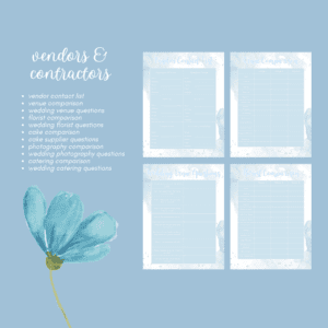 BLUE WEDDING PLANNER OR BINDER