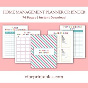 Multicolor Home Management Planner Or Binder