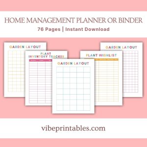 Multicolor Home Management Planner Or Binder