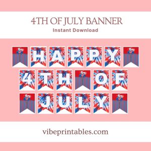 4th Of July Printable Banner