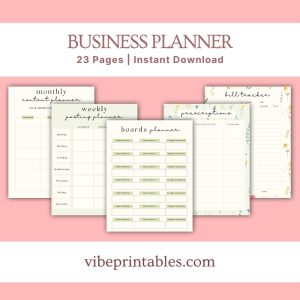 Floral Business Planner Bundle For Content Creators