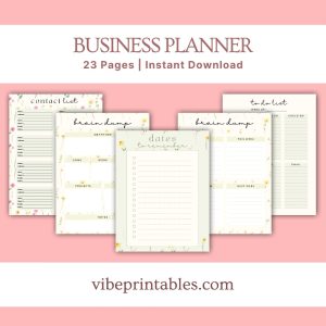 Floral Business Planner Bundle For Content Creators