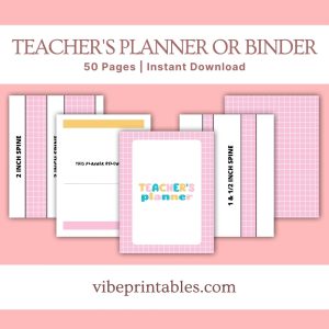 Multicolor Teacher’s Planner Or Binder