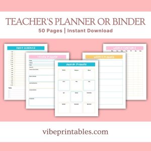 Multicolor Teacher’s Planner Or Binder