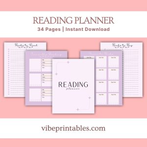 Purple Reading Planner Bundle