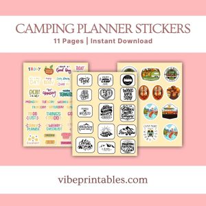 Camping Planner Stickers