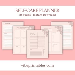 Tan Self-Care Workbook & Planner