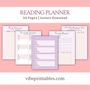 Purple Reading Planner Bundle