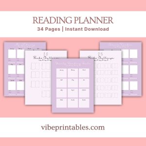 Purple Reading Planner Bundle