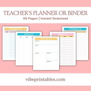 Multicolor Teacher’s Planner Or Binder