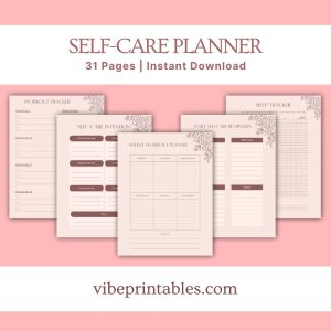 Tan Self-Care Workbook & Planner