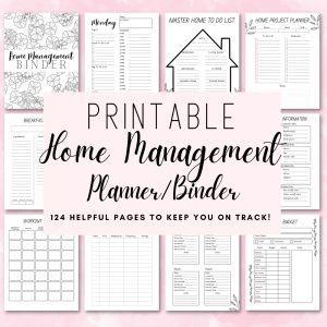 Black & White Home Management Planner Or Binder