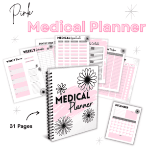 Pink Flower Medical Planner