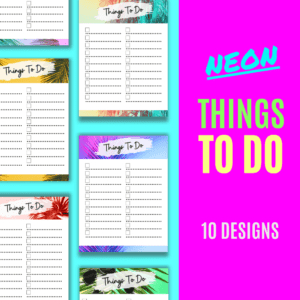 Neon Things To Do Lists