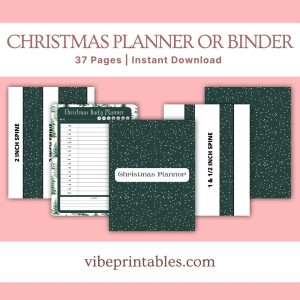 Christmas Planner Or Binder In Green