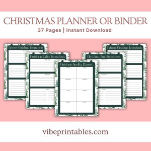 Christmas Planner Or Binder In Green