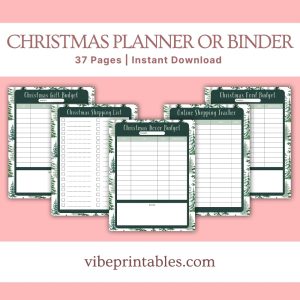 Christmas Planner Or Binder In Green