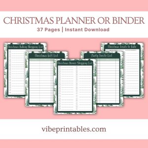 Christmas Planner Or Binder In Green