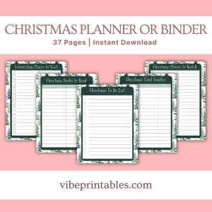 Christmas Planner Or Binder In Green