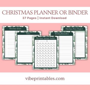 Christmas Planner Or Binder In Green