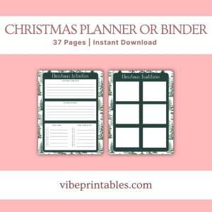 Christmas Planner Or Binder In Green