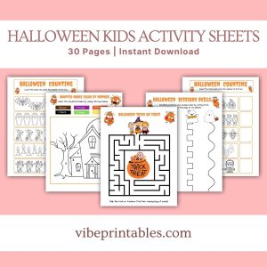 Halloween Kids Activity Sheets