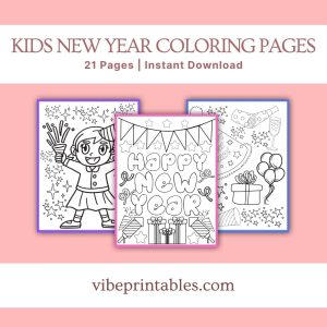 Kids New Year Coloring Pages