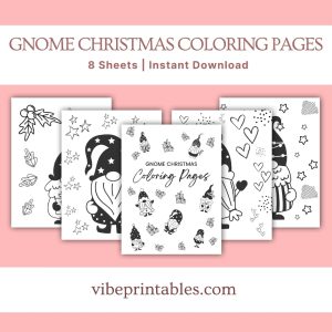 Gnome Christmas Coloring Pages