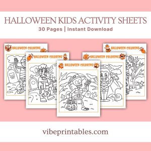 Halloween Kids Activity Sheets