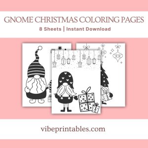 Gnome Christmas Coloring Pages