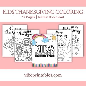 Kids Thanksgiving Coloring Pages