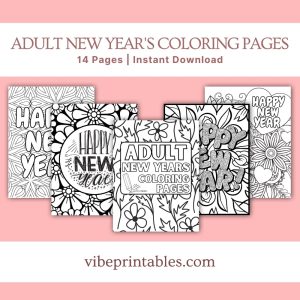 Adult New Year Coloring Pages