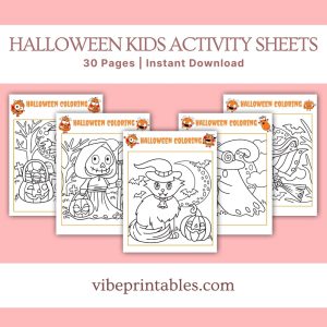 Halloween Kids Activity Sheets