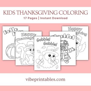 Kids Thanksgiving Coloring Pages