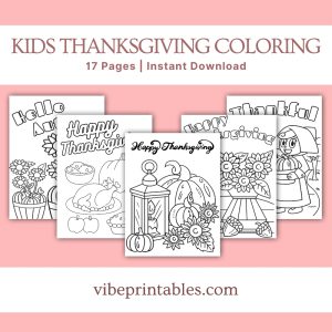 Kids Thanksgiving Coloring Pages