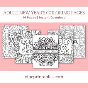 Adult New Year Coloring Pages