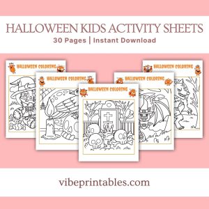 Halloween Kids Activity Sheets