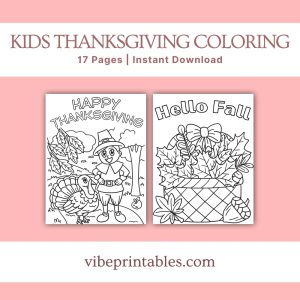 Kids Thanksgiving Coloring Pages