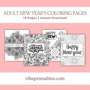 Adult New Year Coloring Pages