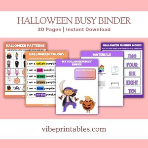 Halloween Busy Binder For Kids