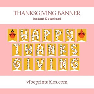 Thanksgiving Printable Banner & Wall Art