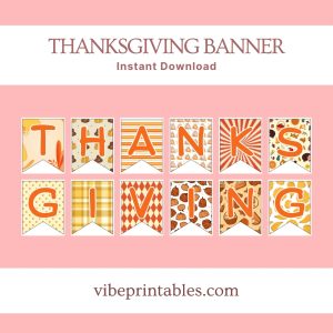 Thanksgiving Printable Banner & Wall Art