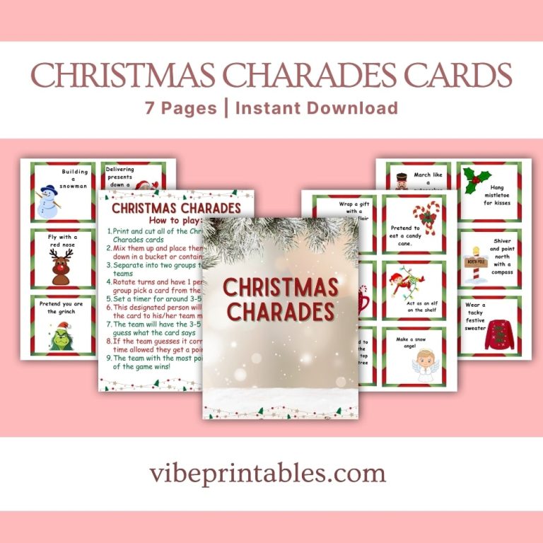 Christmas Charades Cards