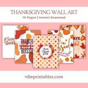 Thanksgiving Printable Banner & Wall Art