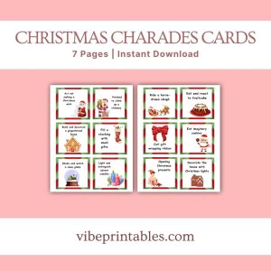 Christmas Charades Cards